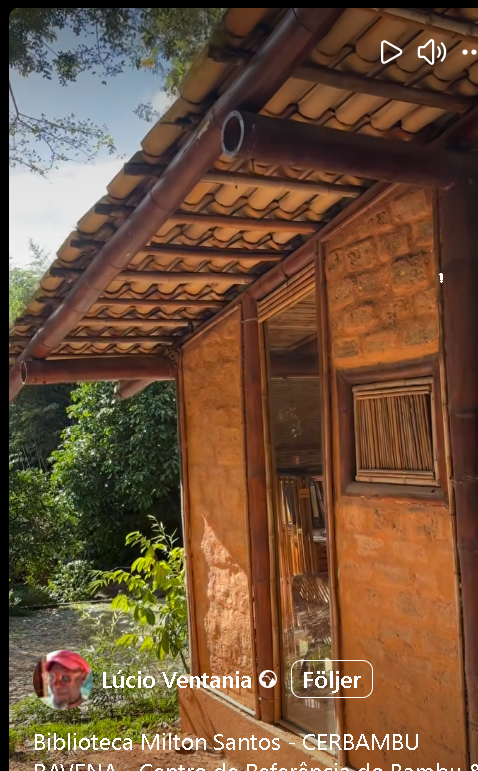 Tiled bamboo roof